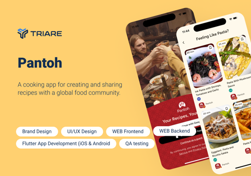 Pantoh: A cooking app for creating&sharing recipes