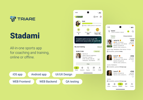 Stadami – Sports App for Coaching and Training