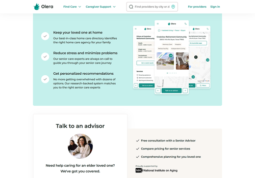 Olera - Web App for Elder Care Platform.