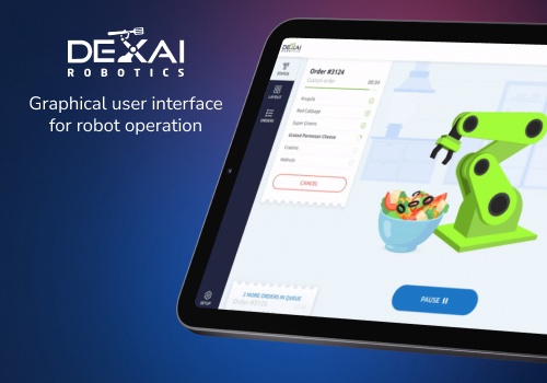 Dexai Robotics graphical user interface for robot operation